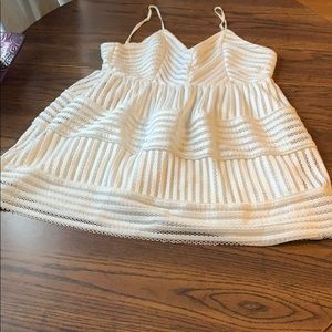 White bra strap dress